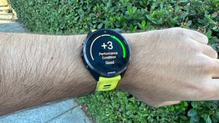 Performance Condition metric on the Garmin Forerunner 965