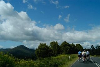 The TIS crew train in the hills around Sheffield in Tasmania