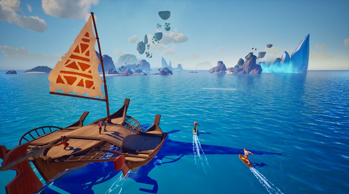 De zeeën verkennen op een magische surfplank klinkt geweldig in dit coöp-overlevingsspel voor 16 spelers van voormalige Riot-ontwikkelaars