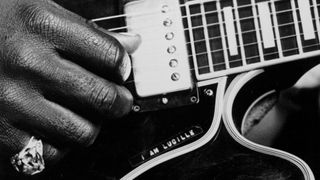 B.B. recording with his 'Lucille' Gibson ES-355 in the early '60s