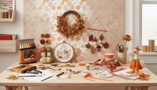 Crafts on a desk