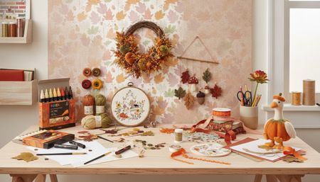 Crafts on a desk