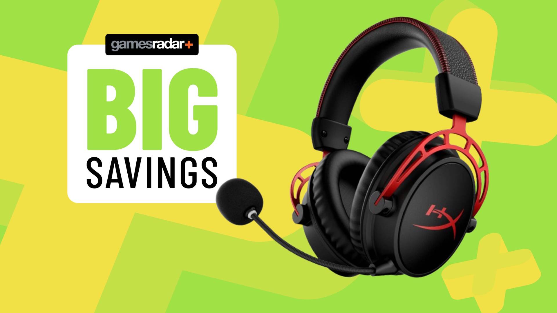 Image of the HyperX Cloud Alpha Wireless headset sitting on a light green GamesRadar+ background.