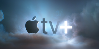 apple tv plus logo in clouds