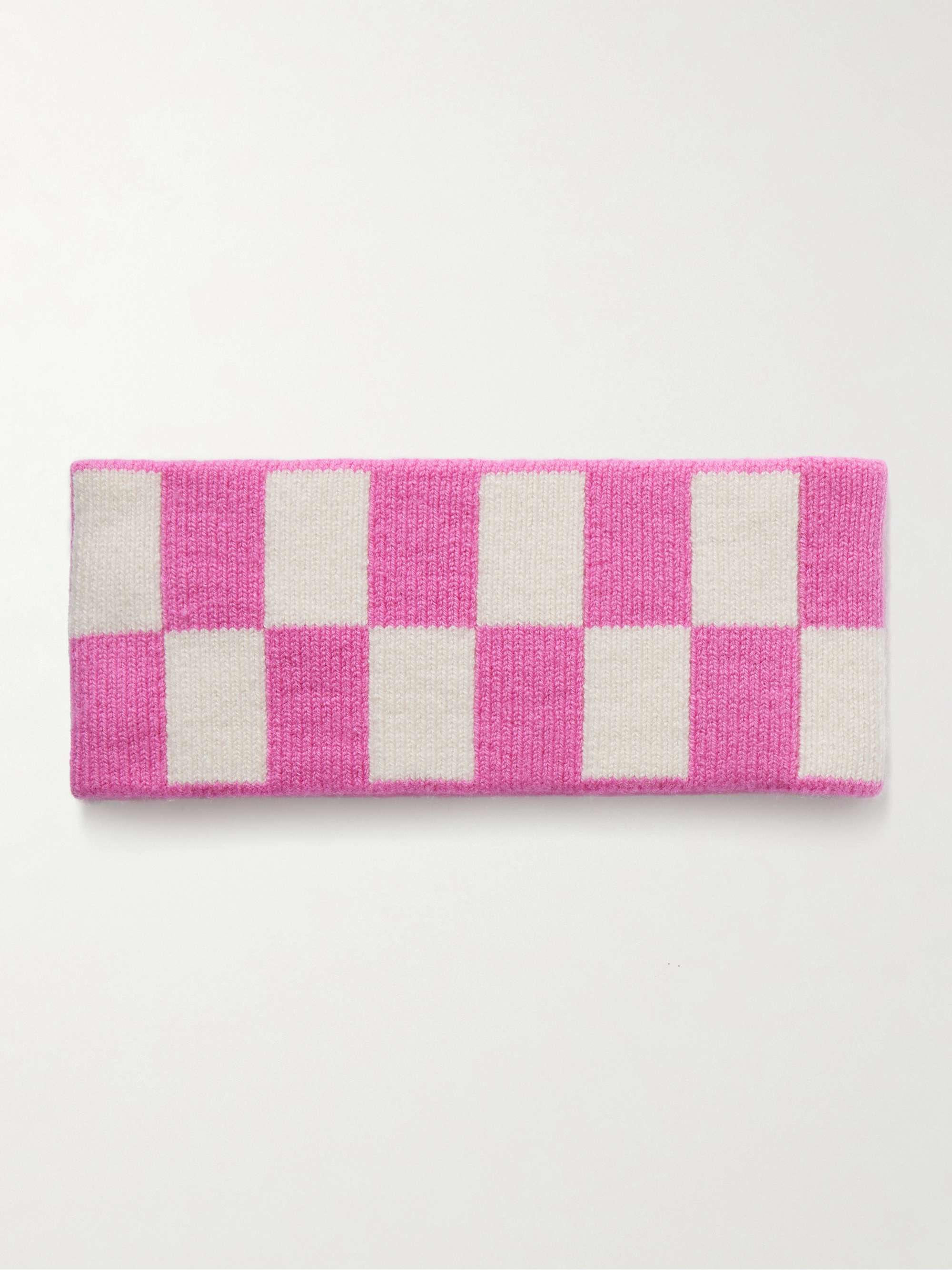Checked Cashmere Headband