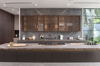 grey modern kitchen by Jae Omar in California