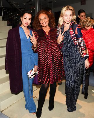 Diane Von Furstenberg Front Row At New York Fashion Week AW15