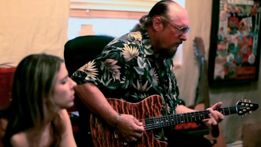 Steve Cropper in the studio with Sheri Miller