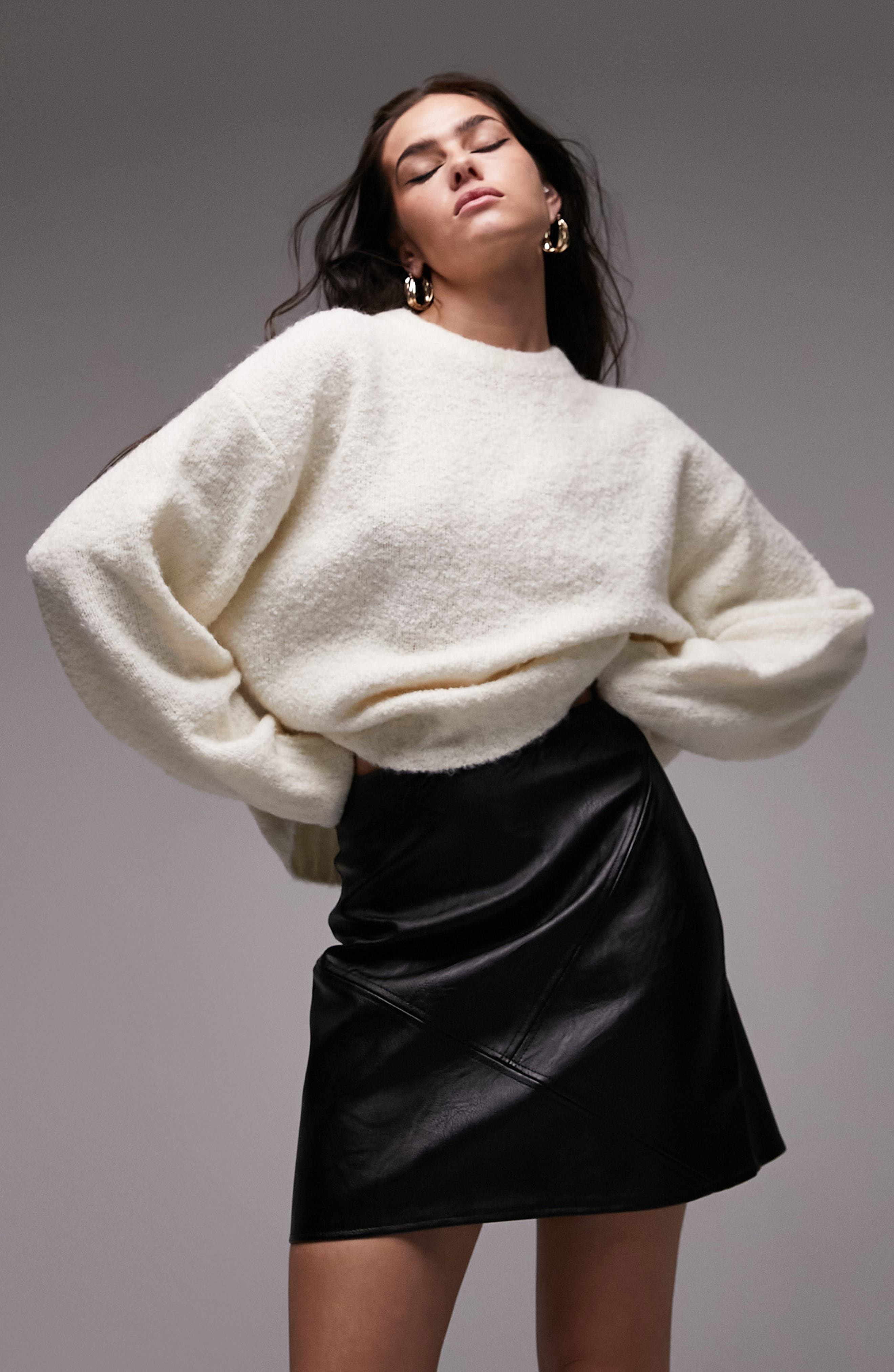Boxy Bouclé Sweater