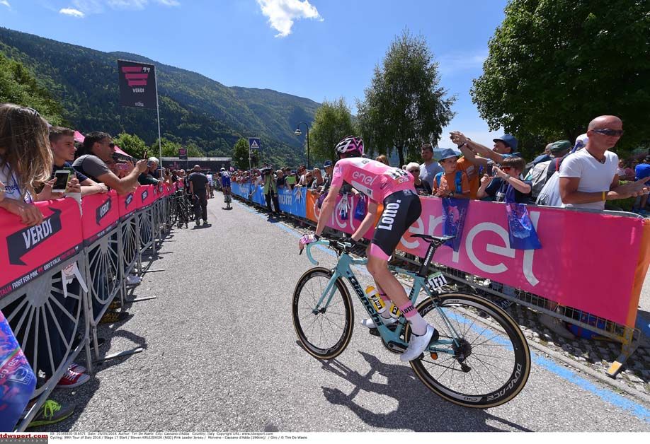 Steven Kruijswijk rides to sign on