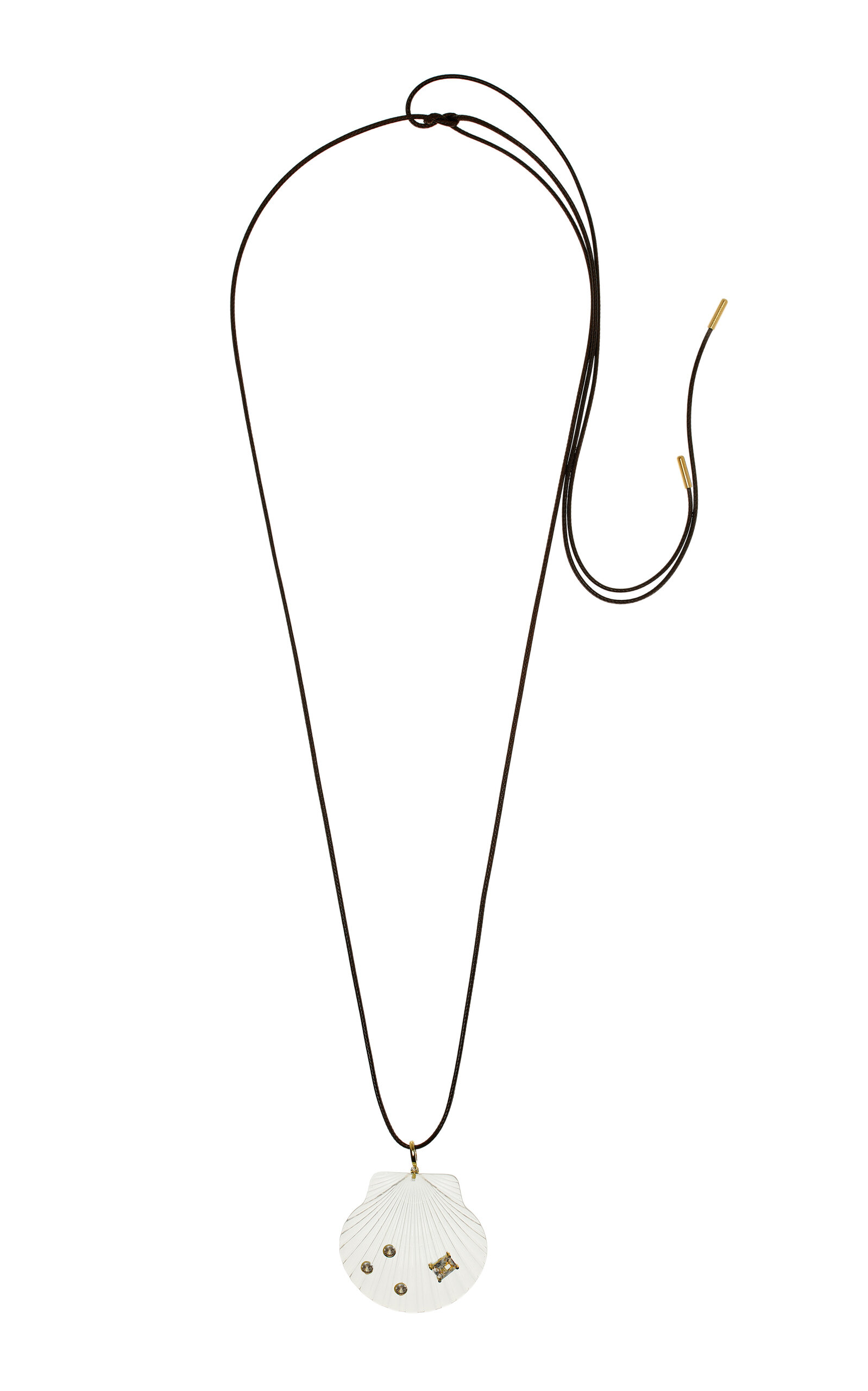 Vieira Resin and Cubic Zirconoia Wrap Necklace