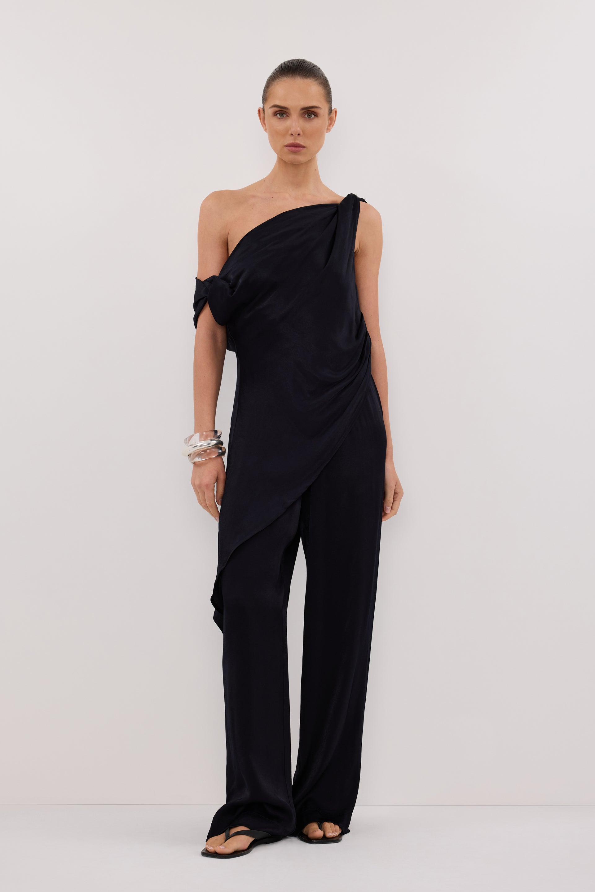 Monica Ink Satin Pant - 2 / Ink