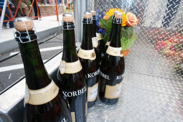 These champagne bottles soon became shower heads.
