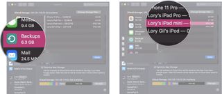 Select iCloud backups to delete: Click on Backups and then select the backup you want to delete