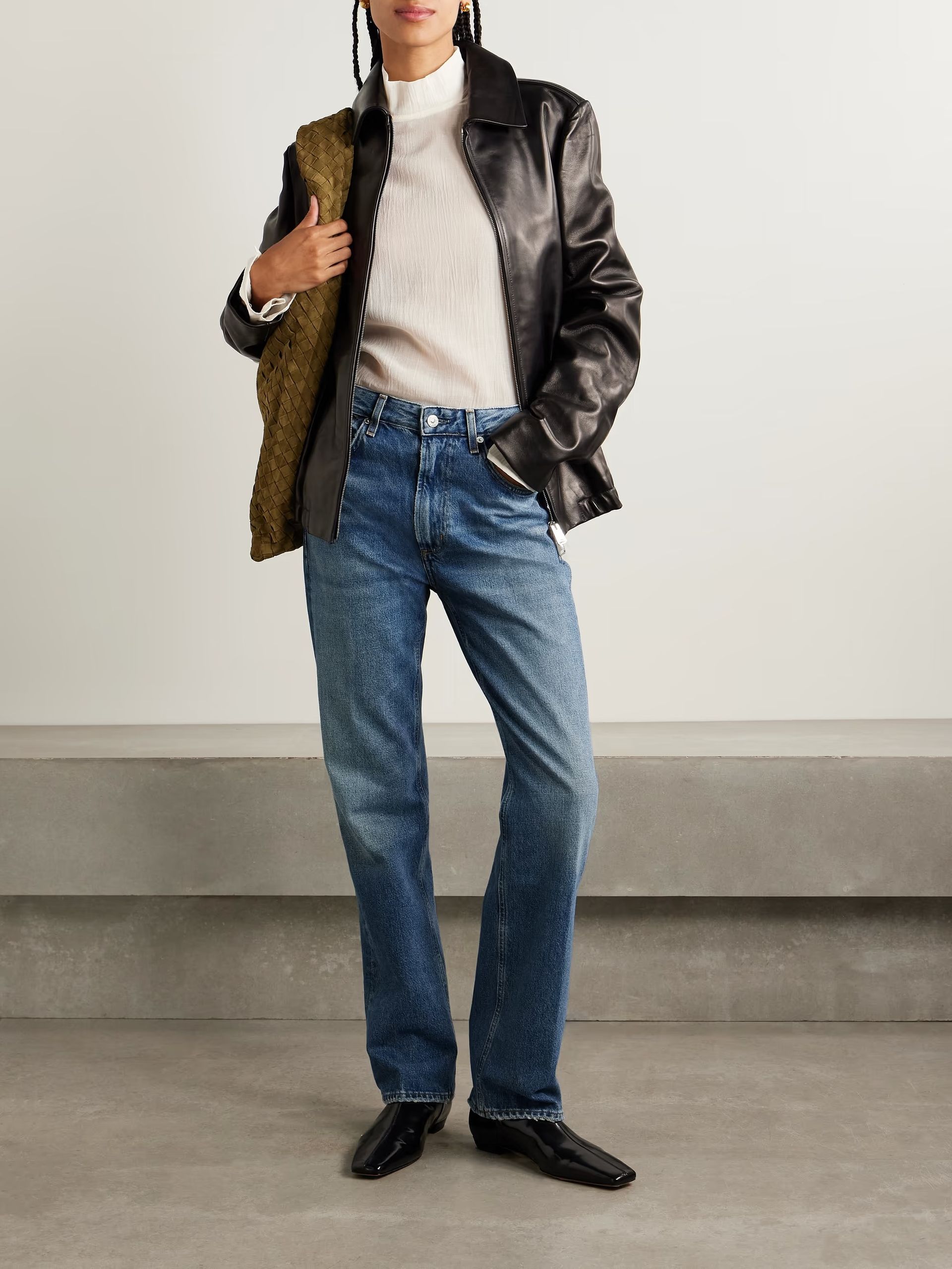 Zurie high-rise straight-leg jeans
