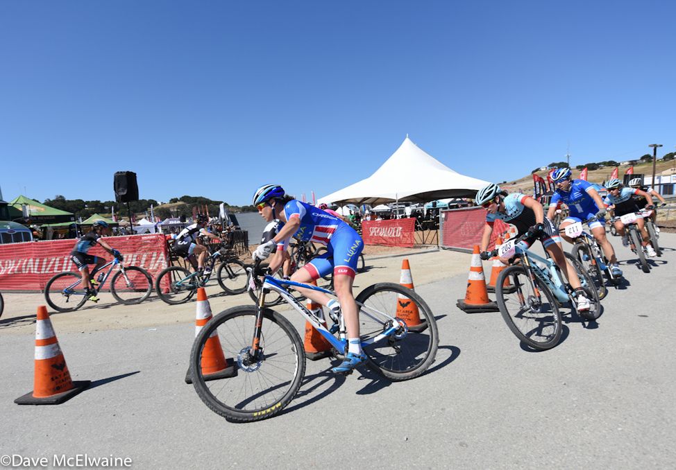 USA Champion Georgia Gould (Luna Pro Team) did everything in her power to whittle down the group buy it was almost impossible on the flat non-technical course