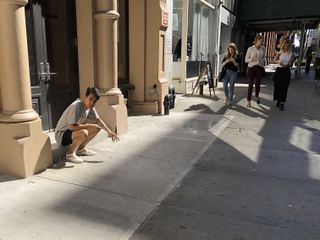 Sidewalk scene