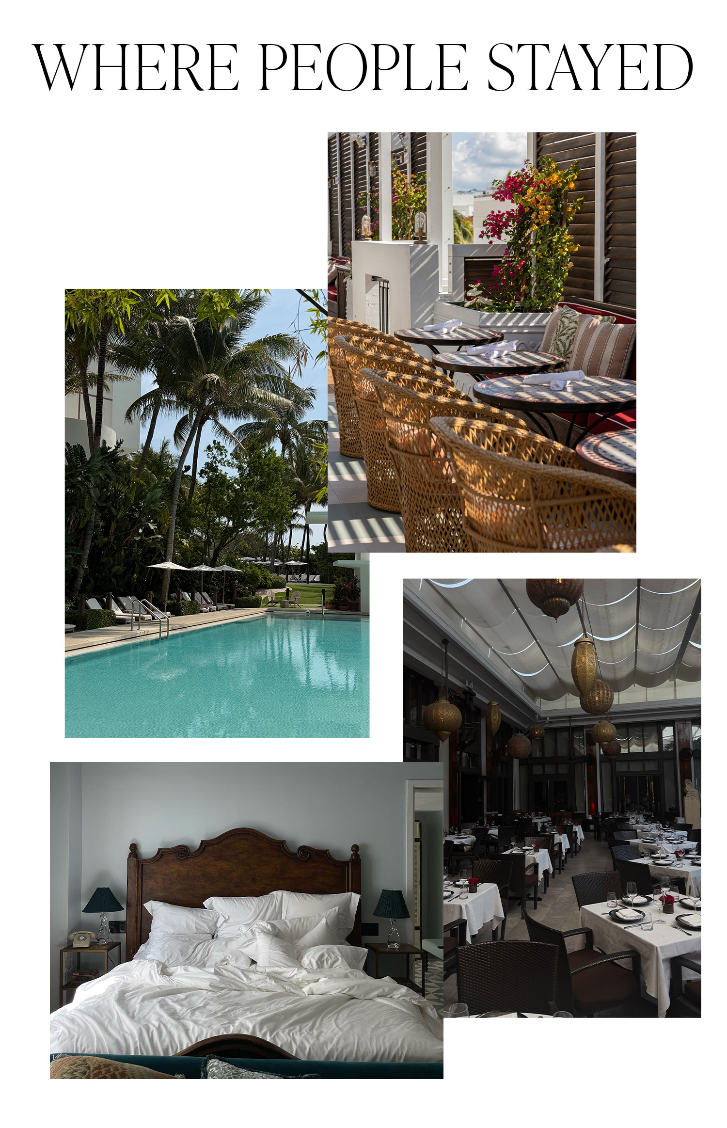 A slide with the title, "Where People Stayed" featuring images from the 2026 Miami Grand Prix weekend.