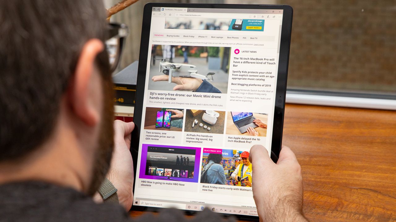 The Surface Pro X has a 13-inch 2,880 x 1,920-pixel PixelSense touch display.