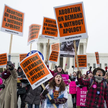 a pro-choice crowd
