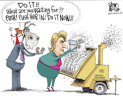 Political cartoon Hillary emails