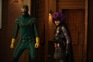 Kick-Ass - Aaron Johnsonâ€™s wannabe superhero Dave Lizewski hooks up with Hit-Girl (ChloÃ« Moretz) in the comic-book movie