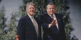 Bill Clinton and Ray Winstone as Dreykov in Black Widow