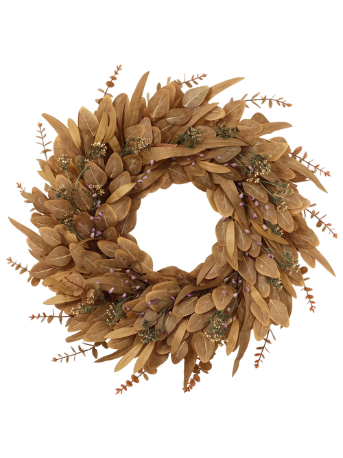 Artificial Autumn Wreath With Eucalyptus