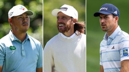 (L to R) Si Woo Kim, Tommy Fleetwood and Nick Taylor