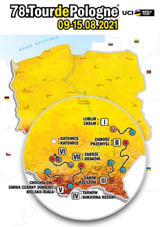 Tour de Pologne 2021 map