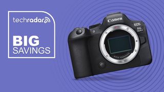 Canon EOS R6 Mark II on a purple background with big savings text