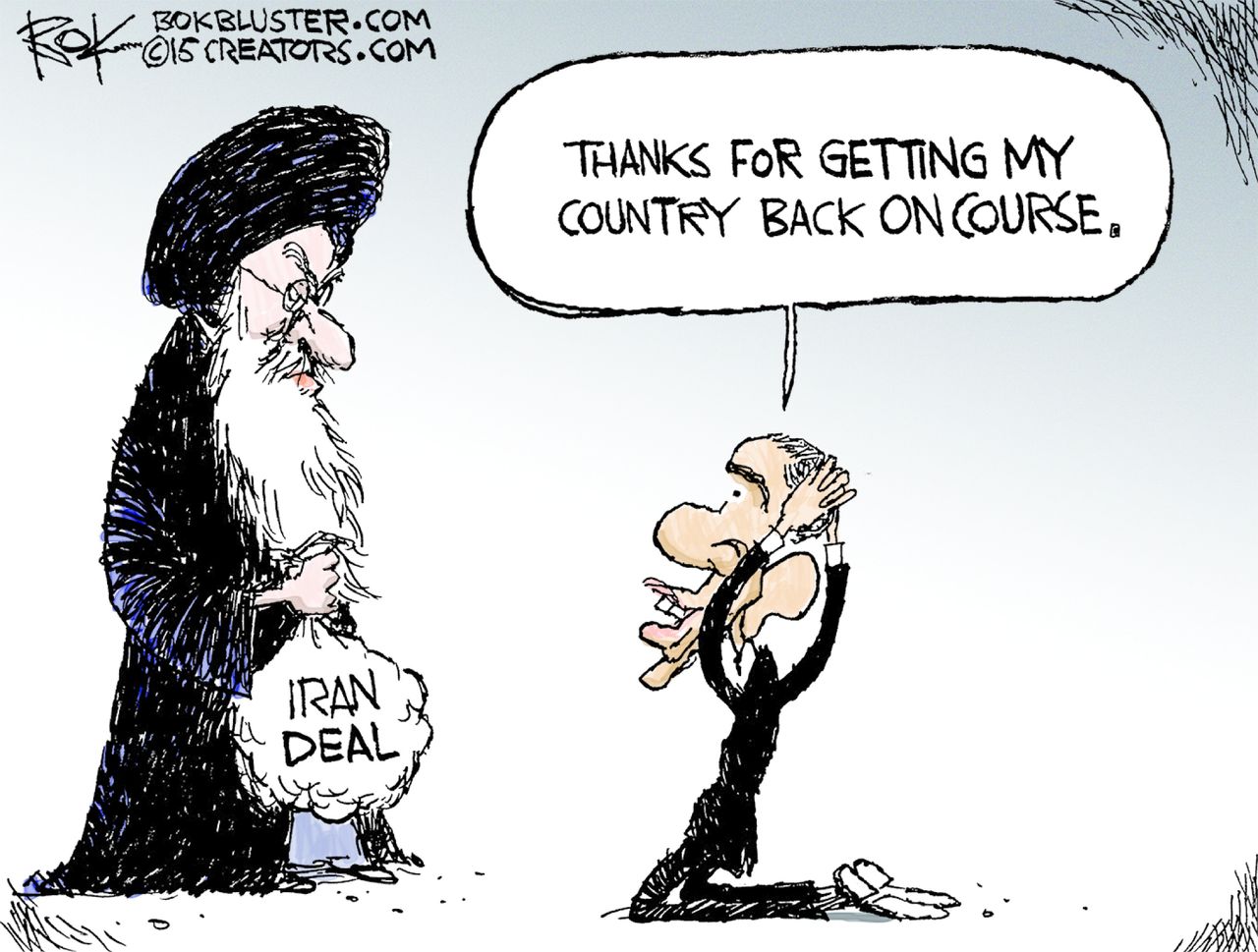 Obama cartoon Iran Deal