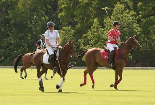 Prince Harry and Jack Mann playing polo