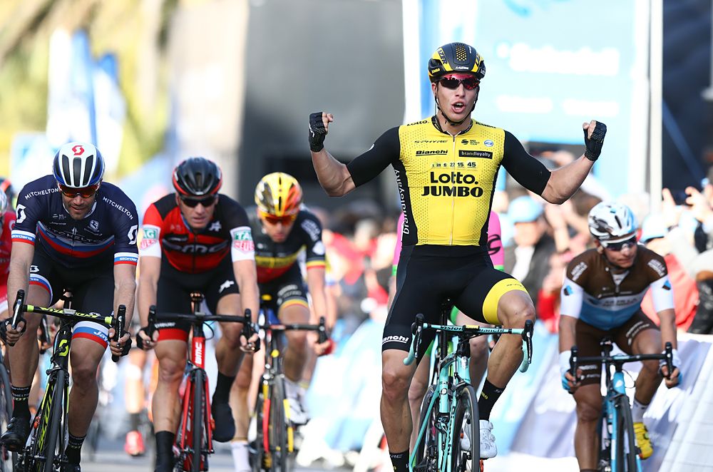 Danny van Poppel (LottoNl-Jumbo) wins the opening stage