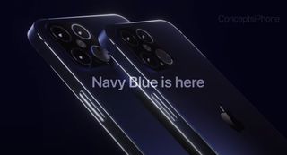 iPhone 12 in navy blue design