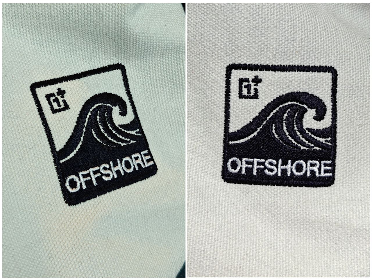 OnePlus offshore logo printed on a totebag