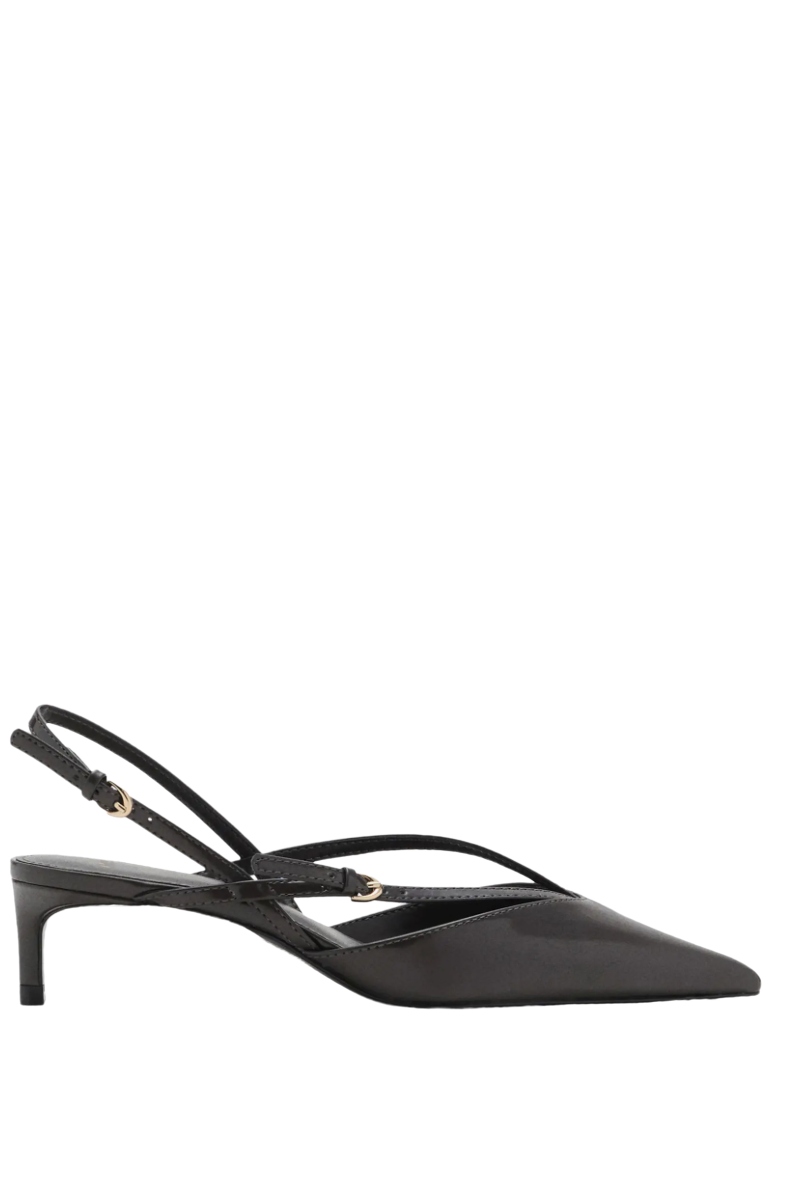 Mango, Infinity Slingback Pointed Toe Kitten Heel Pump