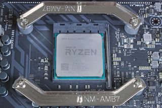 AMD Ryzen 7 1800X in motherboard
