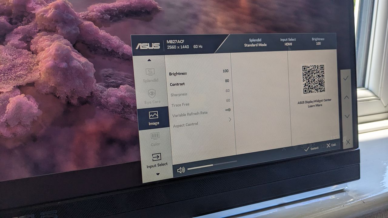Asus ZenScreen MB27ACF during our review