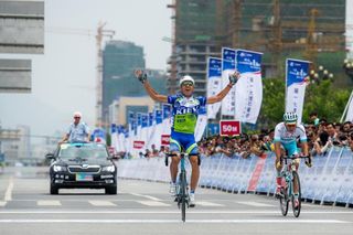 Oleksandr Polivoda (Kolss Cycling Team) wins stage 1