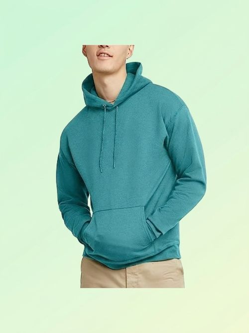 Hanes Men's Pullover Ecosmart Hooded Sweatshirt, Spanish Moss