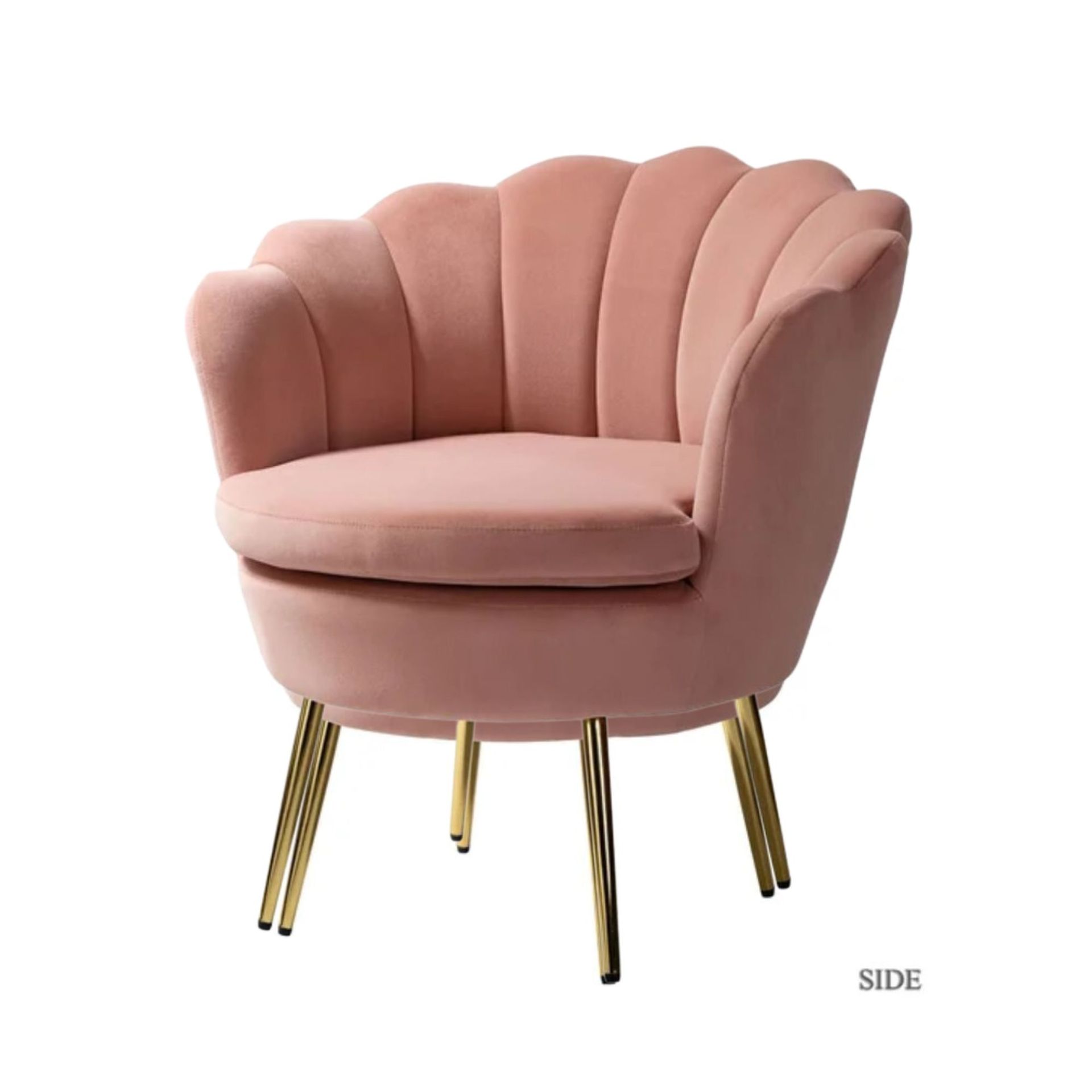 Kursi bergelombang merah muda