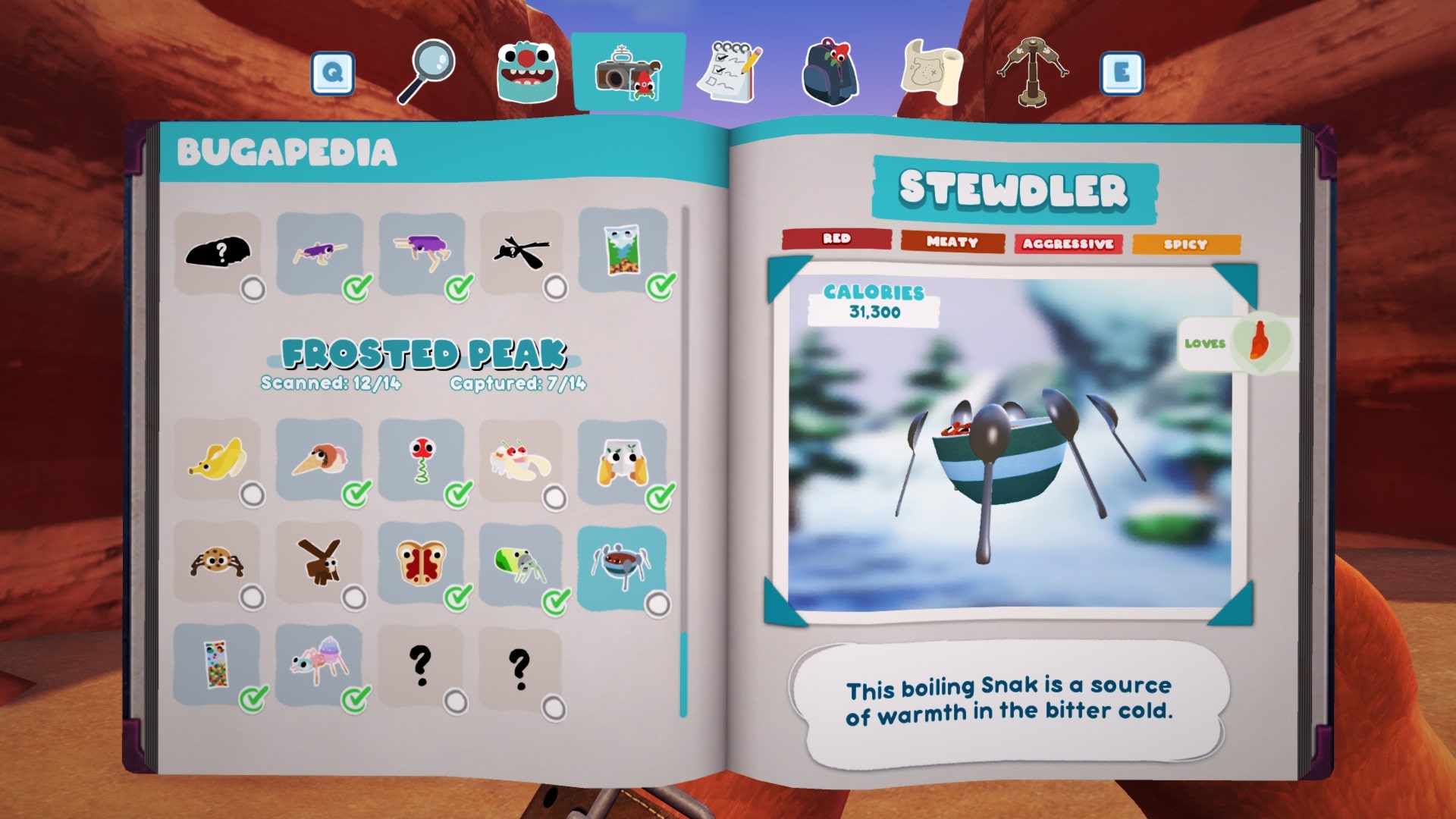 Bugsnax Bugapedia: Stewdler