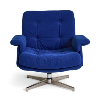 Habitat Dawson Fabric Swivel Chair - Blue