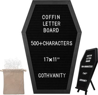 coffin letter board