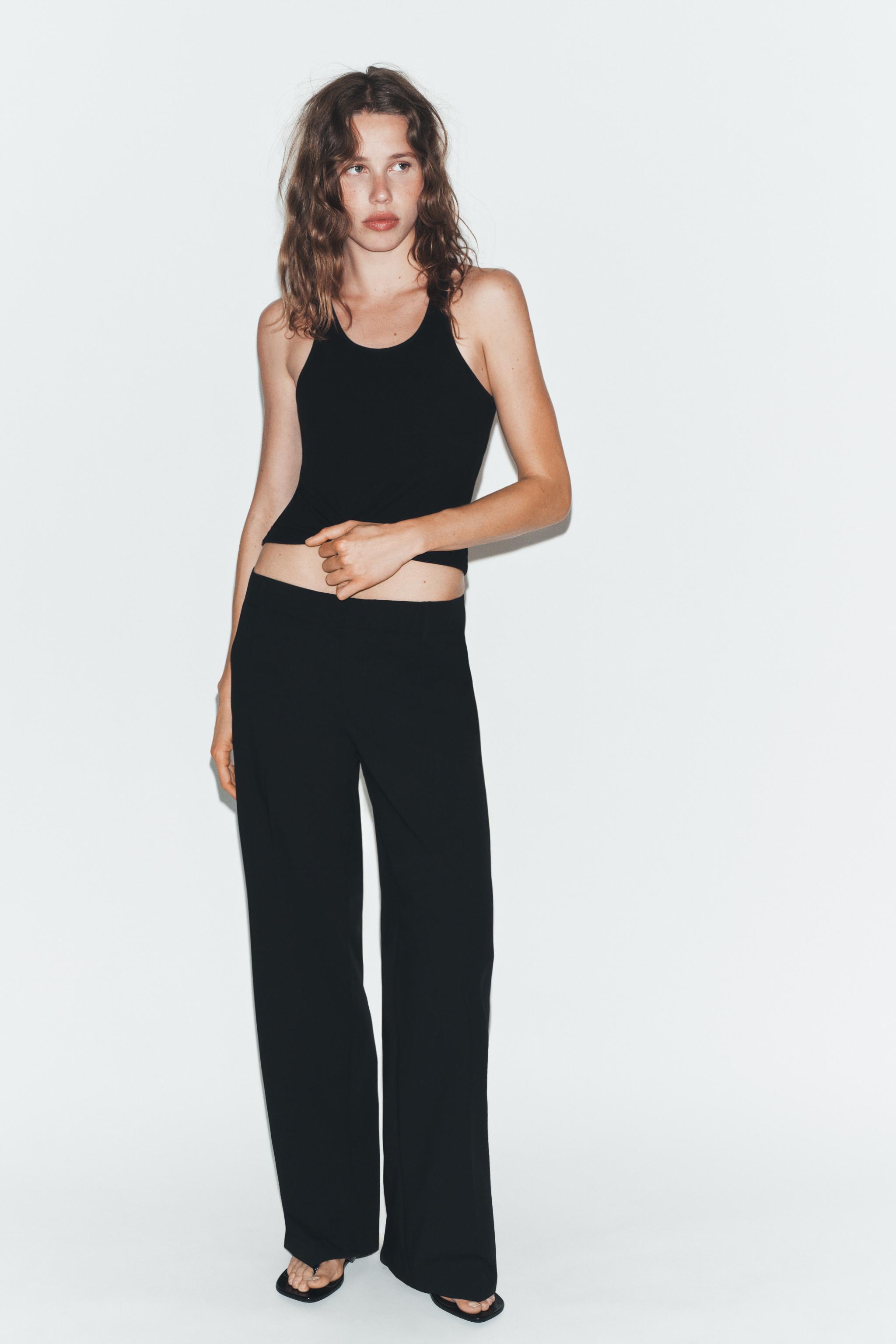 Low-Rise Straight Leg Pants