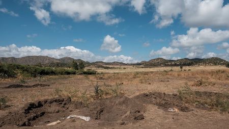 A trench near the village of Bisober in Tigray.