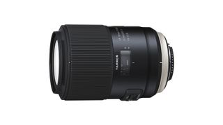 Product shot of the Tamron SP 90mm f/2.8 Di VC USD Macro, one of the best Canon lenses for DSLRs