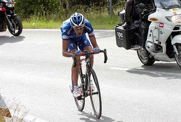 Alessandro Proni (Quickstep-Innergetic) on the attack.