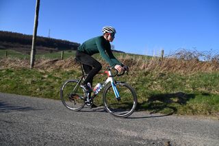 Image shows a rider on an endurance bike ride.